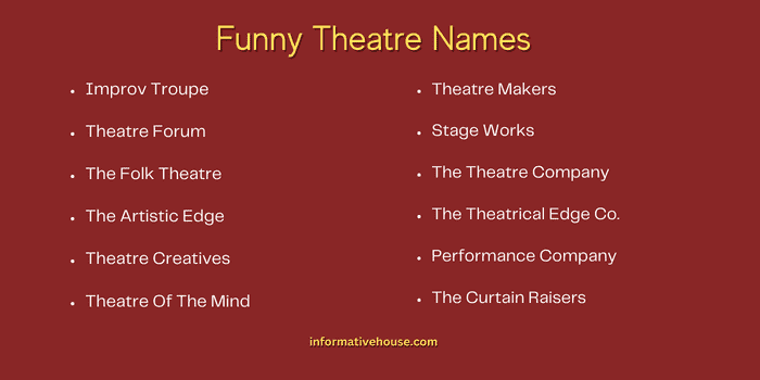 Funny Theatre Names