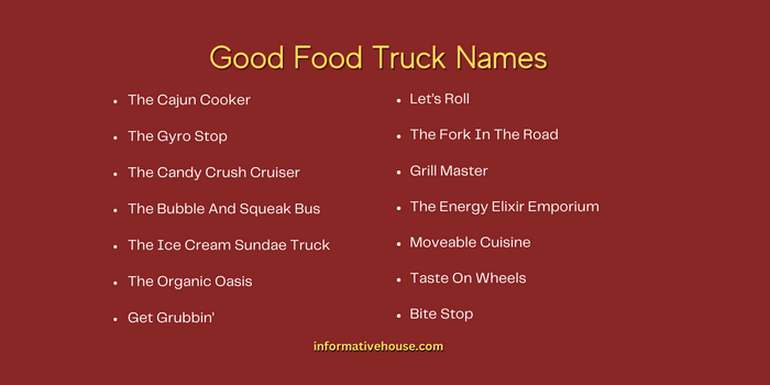 Good Food Truck Names