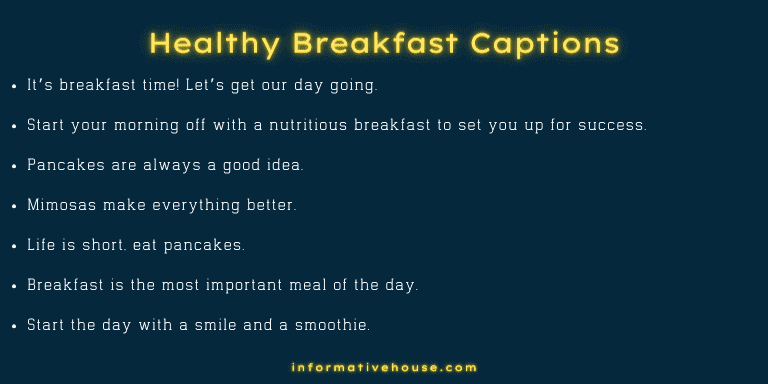 Healthy Breakfast Captions
