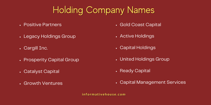 Holding Company Names