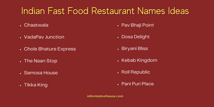 499 The Most Unique Fast Food Restaurant Names Ideas Informative House