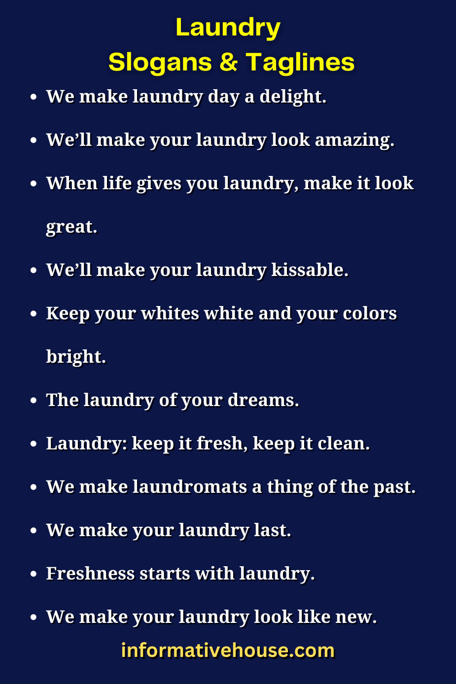 Laundry Slogans & Taglines
