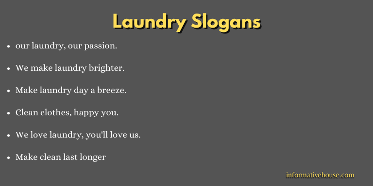 Laundry Slogans