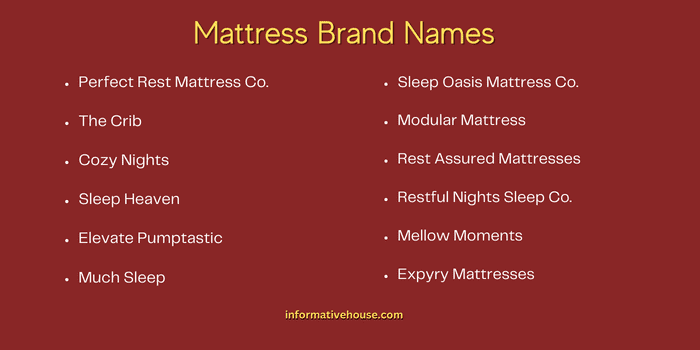 Mattress Brand Names