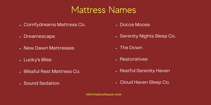 Mattress Names