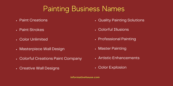 Painting Business Names