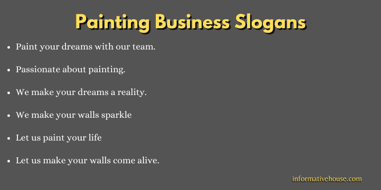Painting Business Slogans