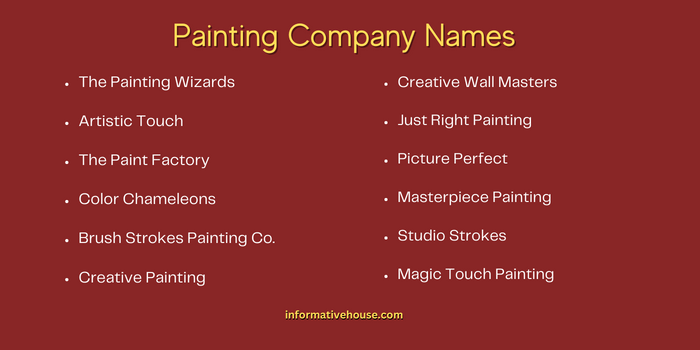 Painting Company Names