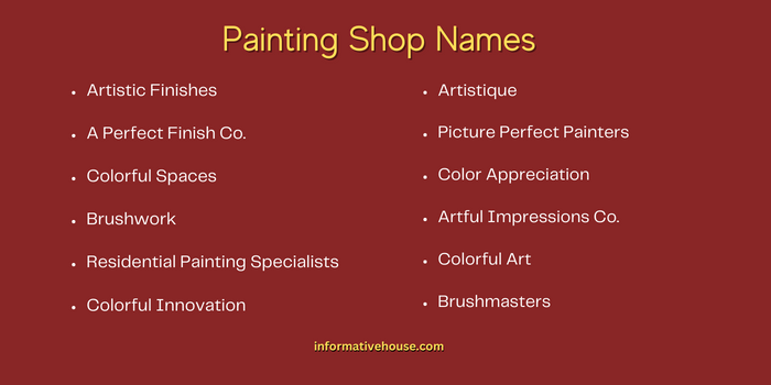 Painting Shop Names