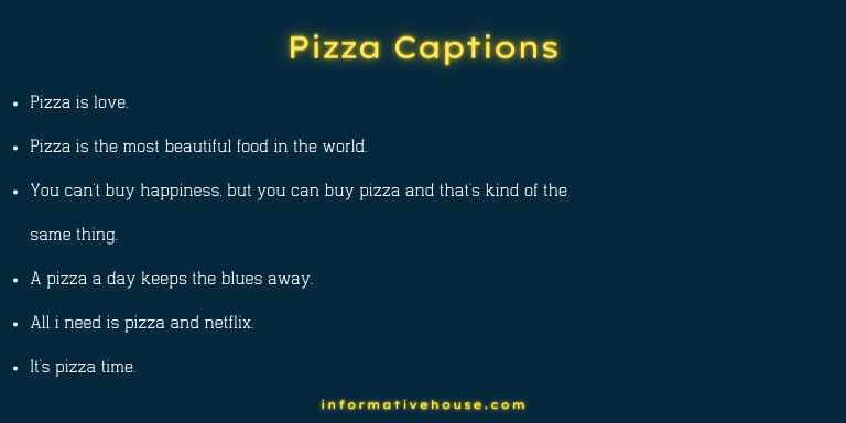 Pizza Captions