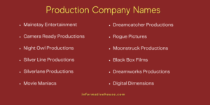movie production company names