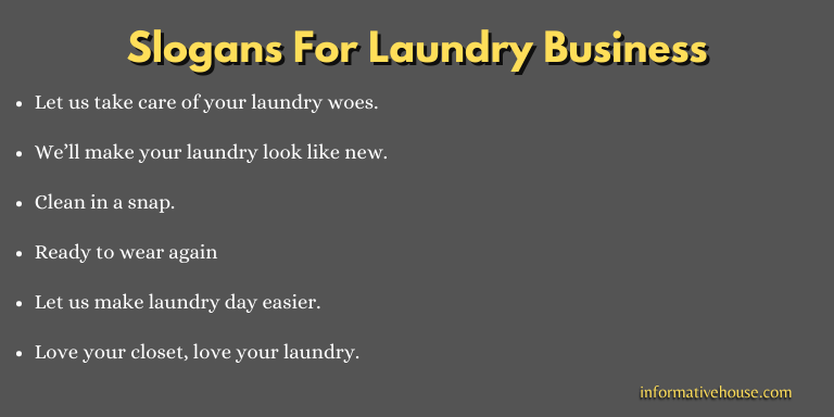 Slogans For Laundry Business
