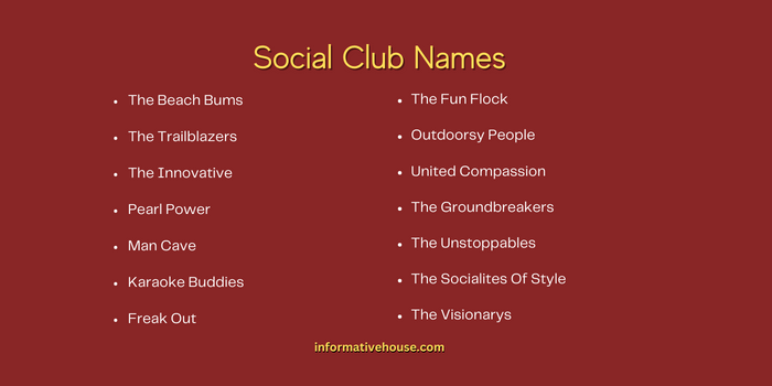 Social Club Names
