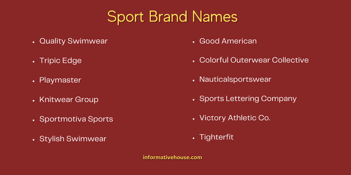 Sport Brand Names
