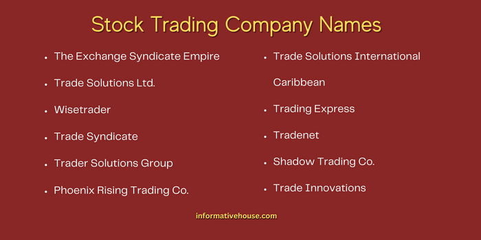 Stock Trading Company Names
