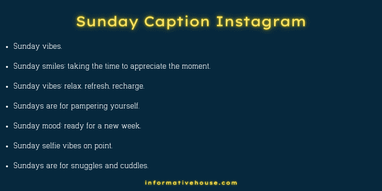 Sunday Caption Instagram