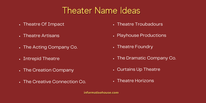 Theater Name Ideas