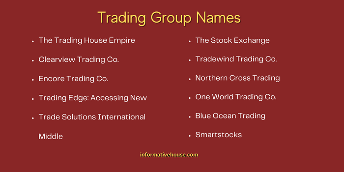Trading Group Names