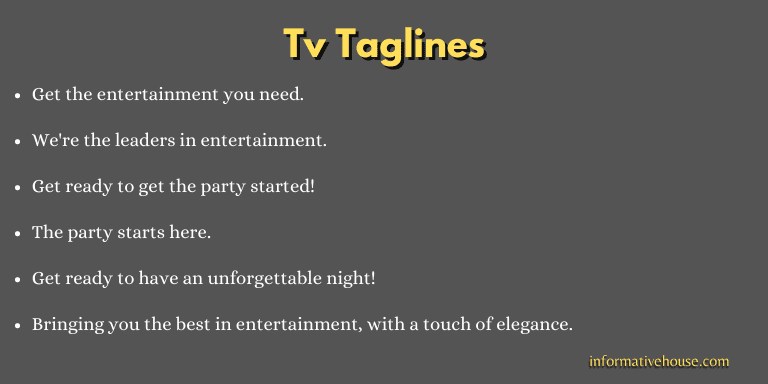 Tv Taglines