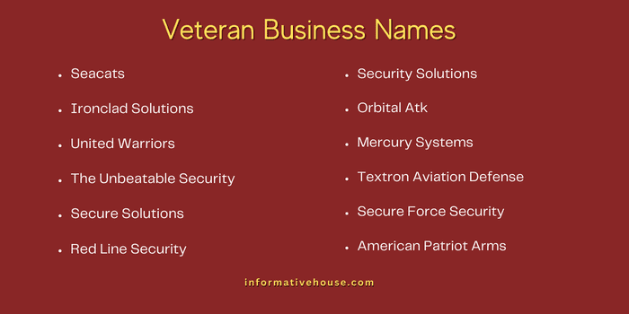Veteran Business Names