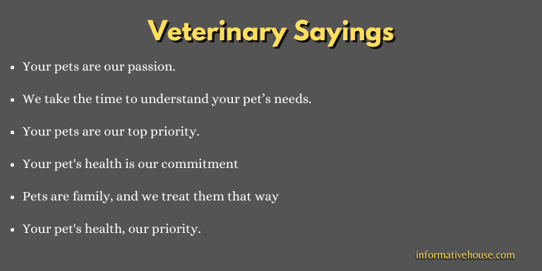Veterinary Sayings