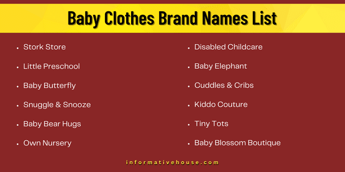 Baby Clothes Brand Names List