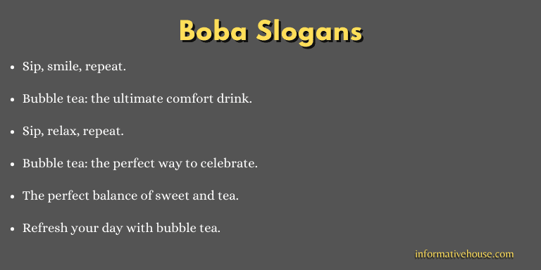 Boba Slogans