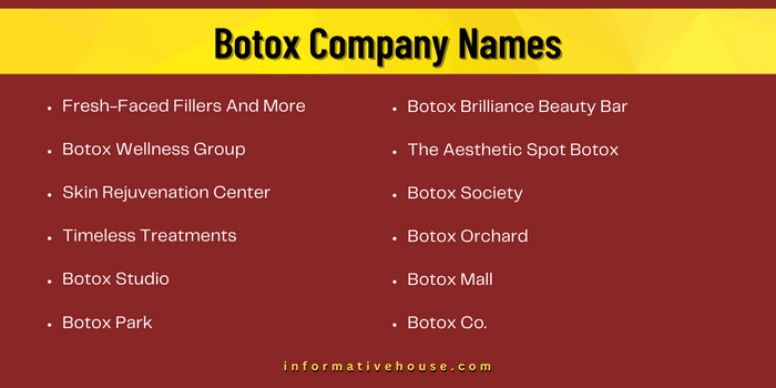 Botox Company Names