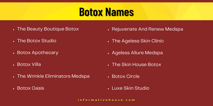 Botox Names