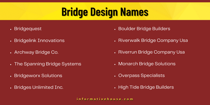 Bridge Design Names