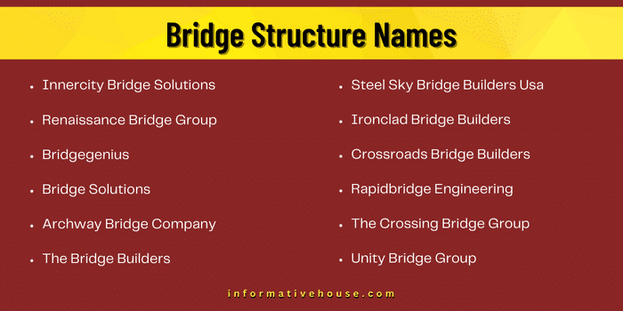 Bridge Structure Names