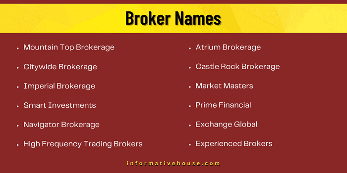 Broker Names