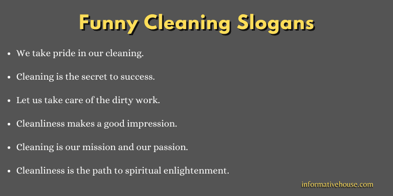 Funny Cleaning Slogans