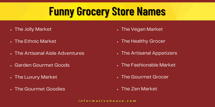 Funny Grocery Store Names