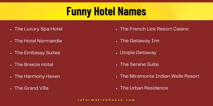 hotel names