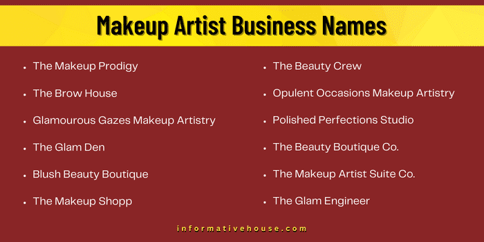Makeup Artist Business Names