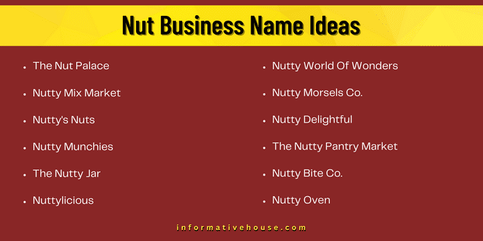 Nut Business Name Ideas