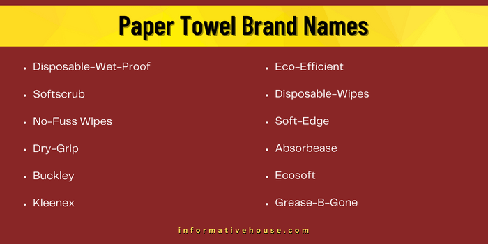 Paper Towel Brand Names