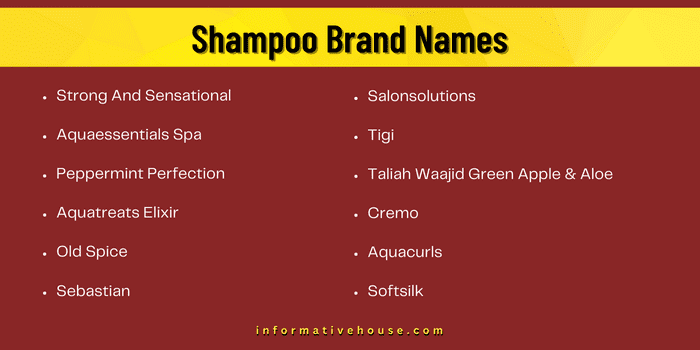 Shampoo Brand Names