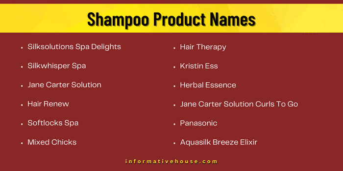 Shampoo Product Names