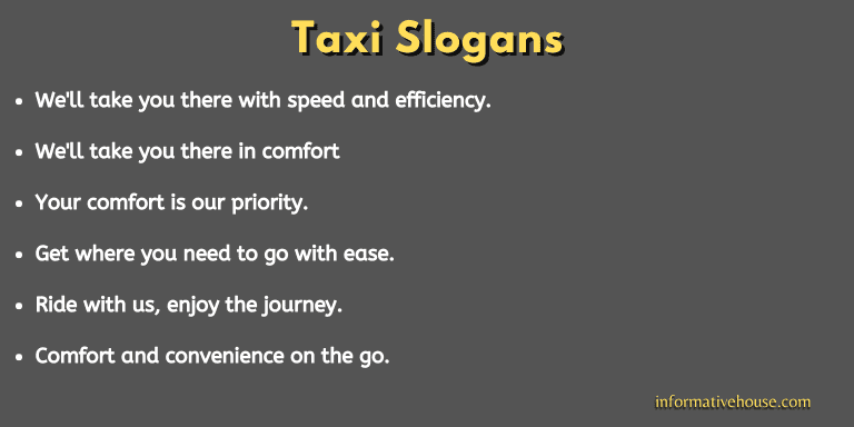 Taxi Slogans