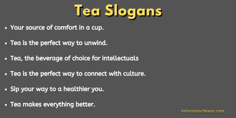 Tea Slogans