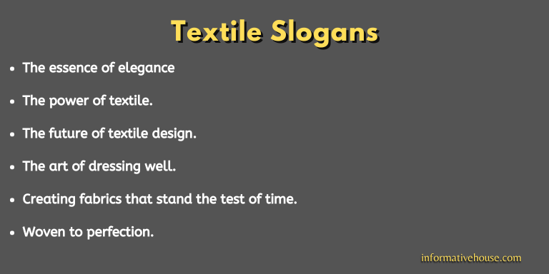 Textile Slogans