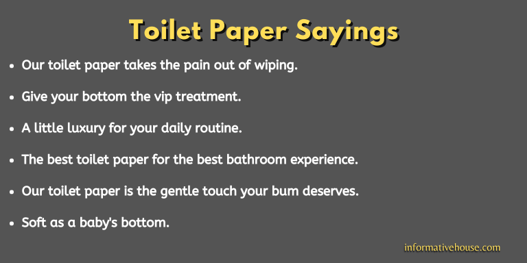 Toilet Paper Sayings