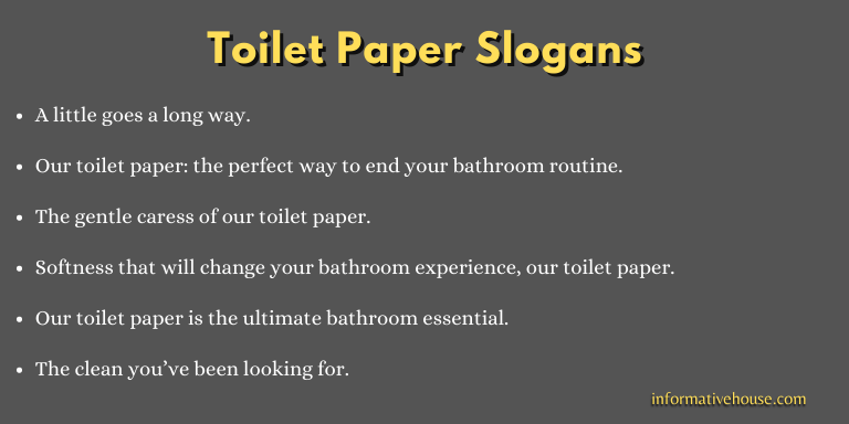 Toilet Paper Slogans