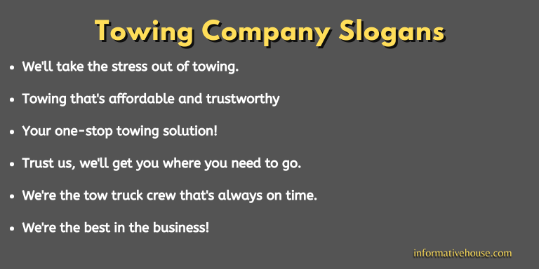 Towing Company Slogans