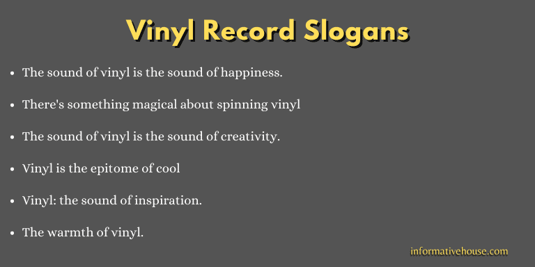 Vinyl Record Slogans