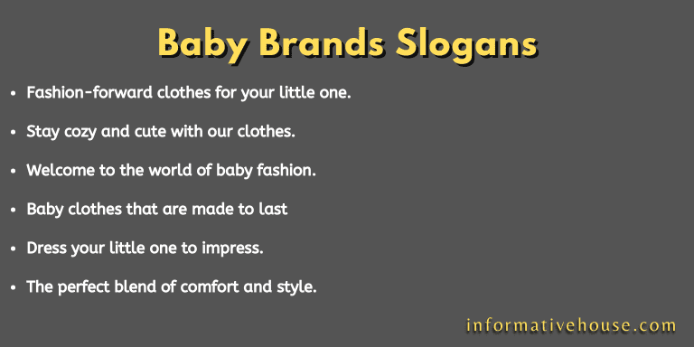 Baby Brands Slogans