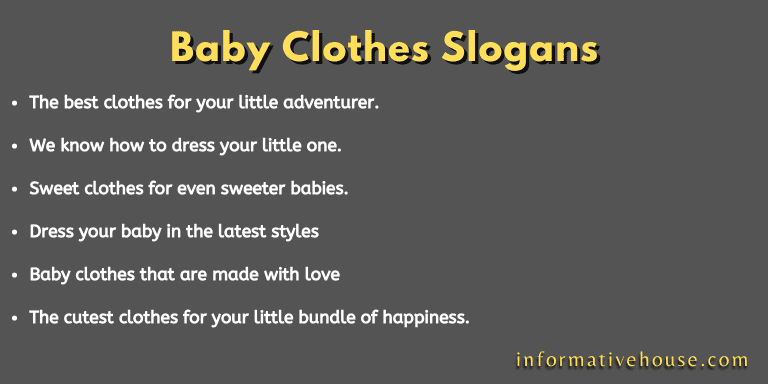 Baby Clothes Slogans