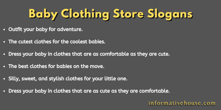 Baby Clothing Store Slogans